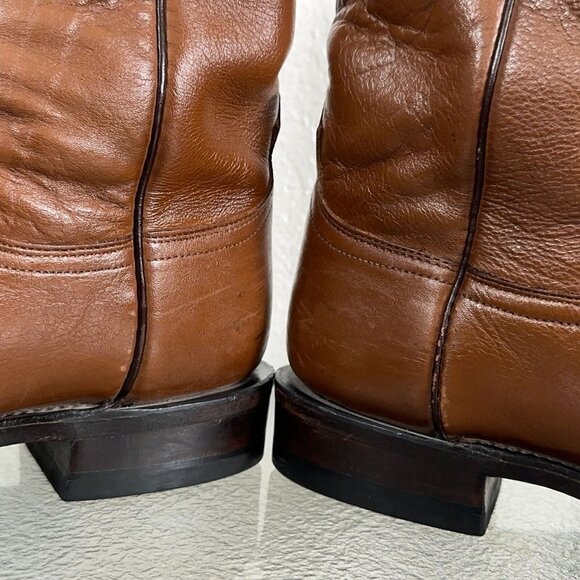 Lucchese 2000 Roper Western Boot in Peanut Brittle(medium brown) Men's 9.5 D - Picture 11 of 16